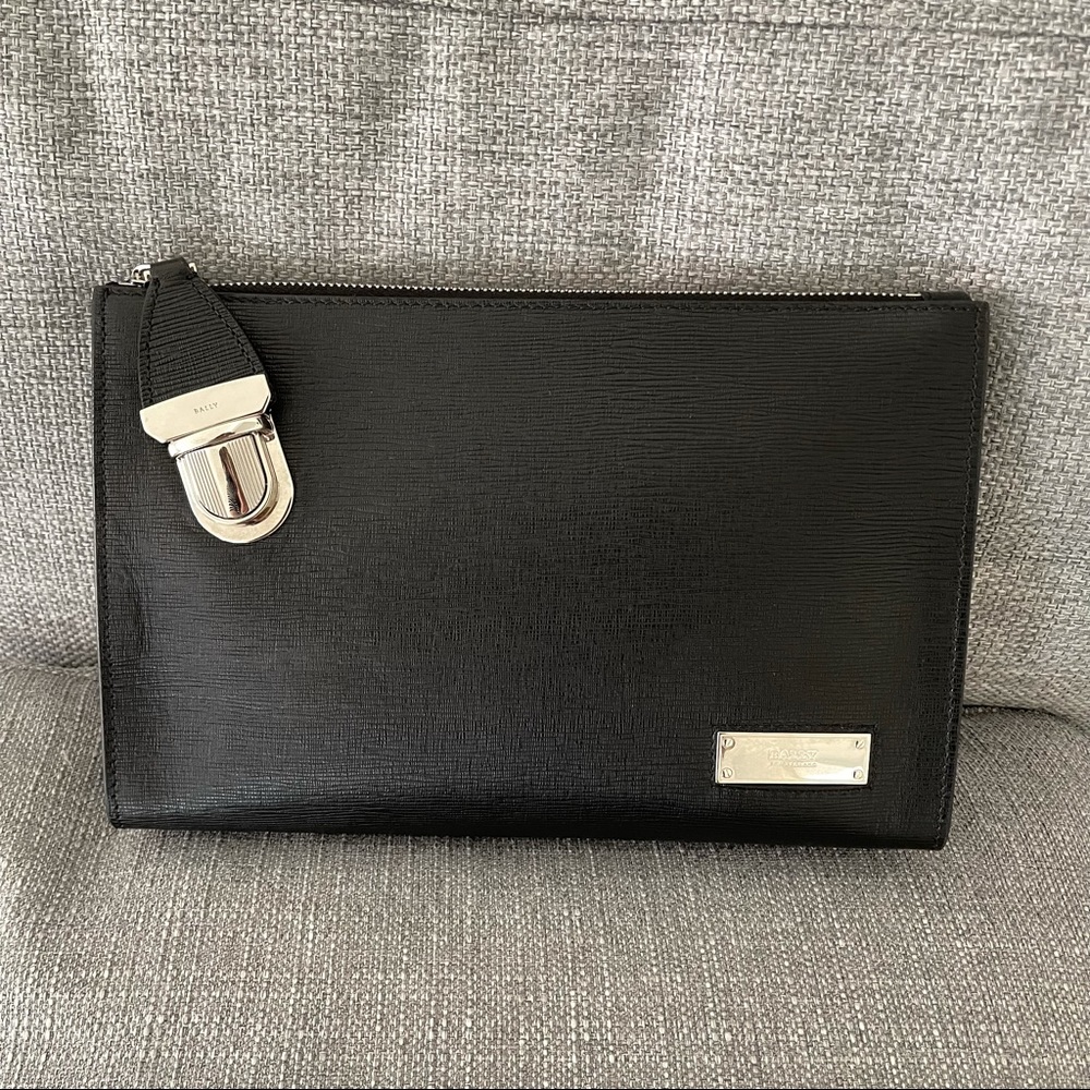 BNWT Guaranteed Bally Clutch Banner/00 #6138508 Made in Italy